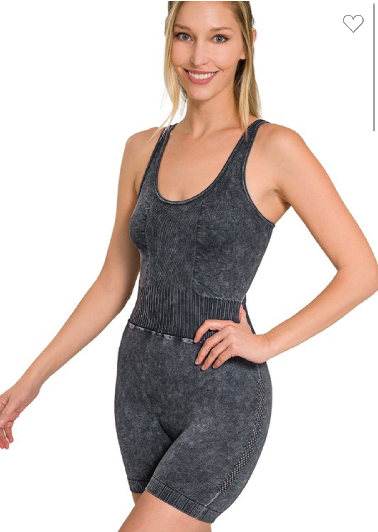 Washed Sports Romper